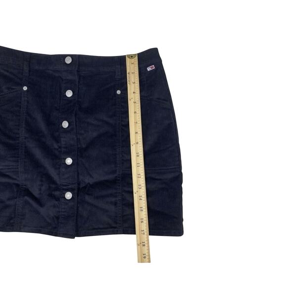 Tommy Hilfiger Women’s Adaptive Corduroy Button-Front Skirt Black Size 6 - Picture 7 of 8